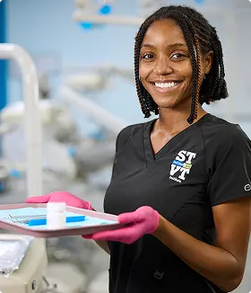 STVT female healthcare student in dental assisting